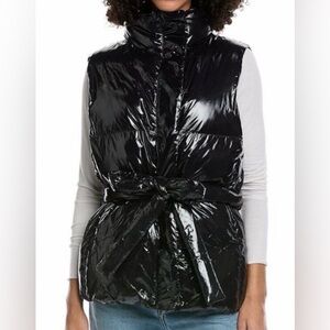 NWT Year of Ours Insulated Puffer Vest in Shiny Black, Small
